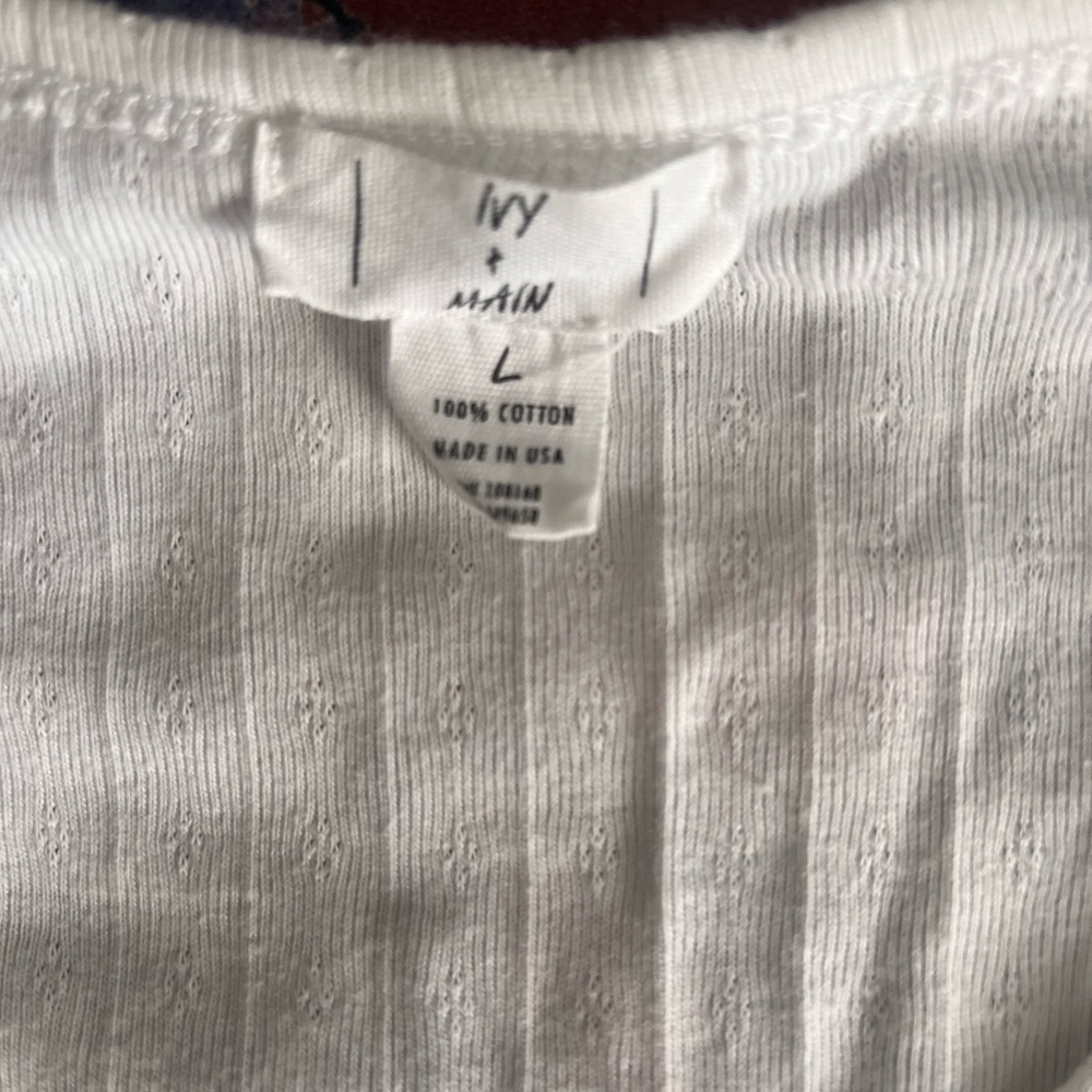 Ivy + Main White Crop Top